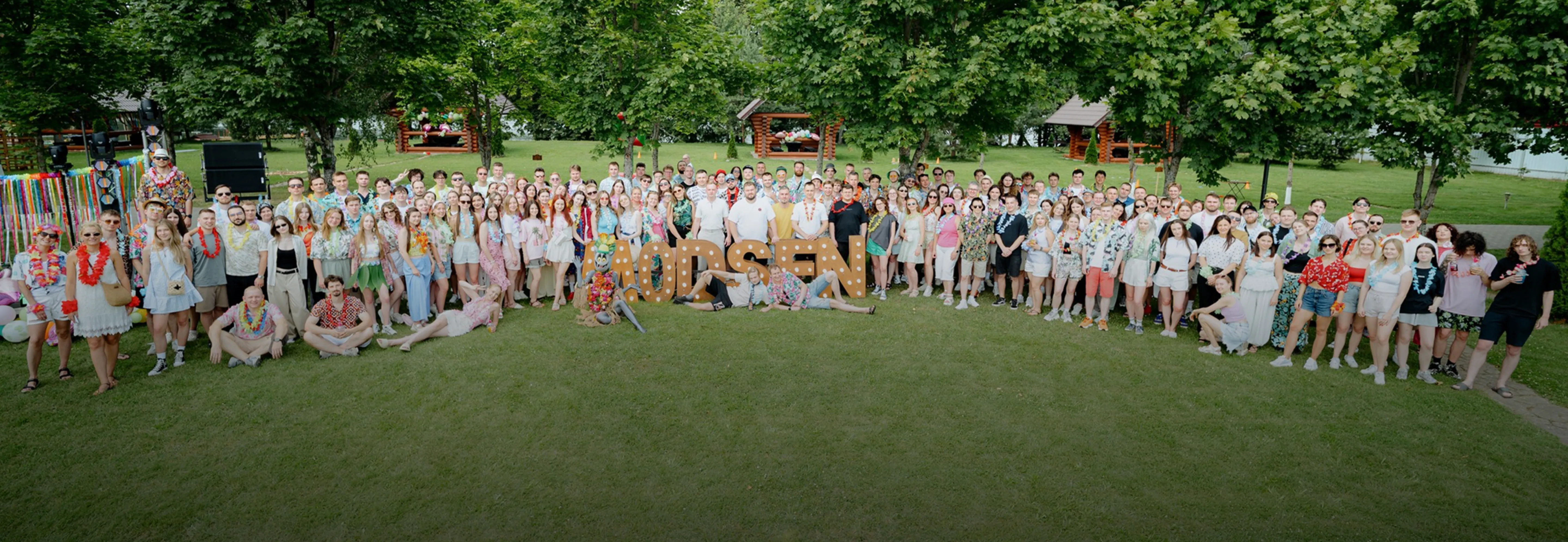 Whole team together – Modsen Hawaii Party 2026 Modsen employees group photo at Modsen Hawaii Party 2026