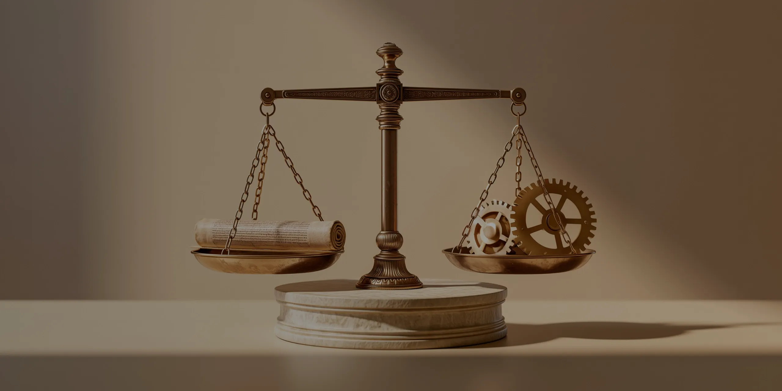 IT consulting and managed services balanced on ancient weighing scales