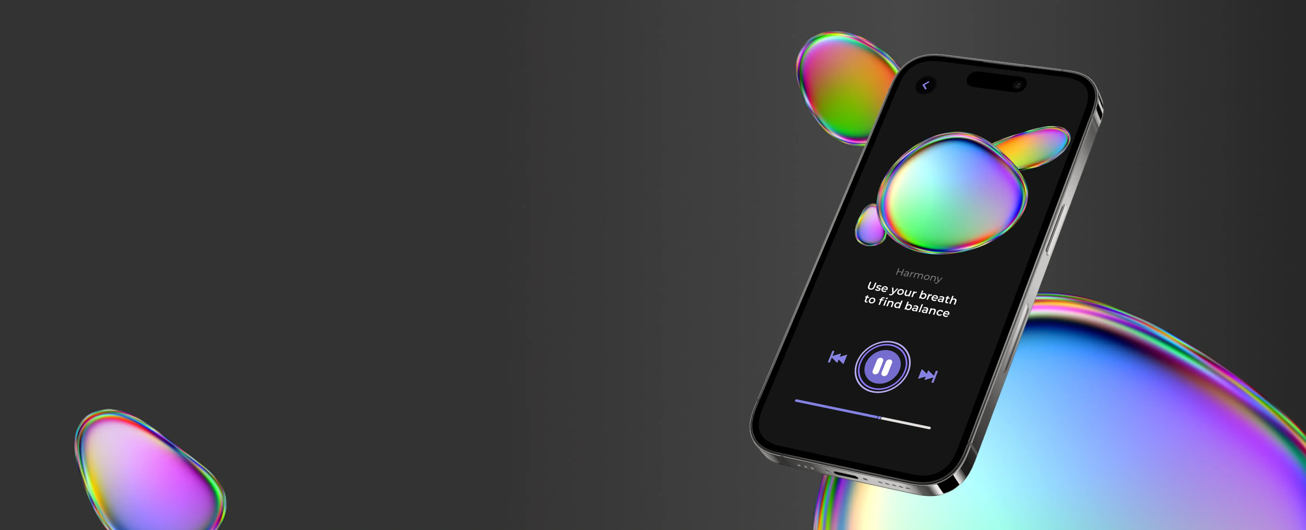 Mobile application for stress reduction and meditation